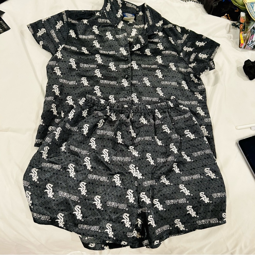 Chicago white Sox pijama set silk vintage Y2K